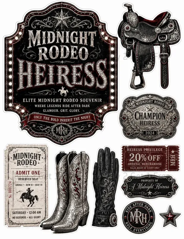 Cowgirl Advertising Ephemera Sheets