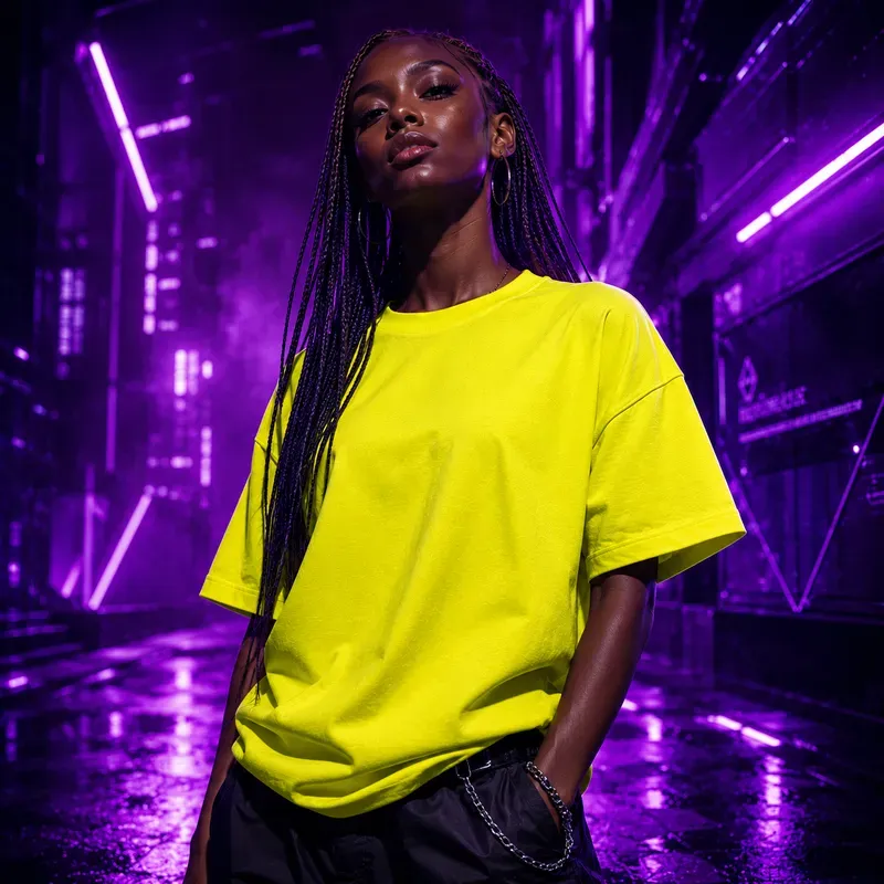 Cyberpunk Neon Apparel Model Mockups