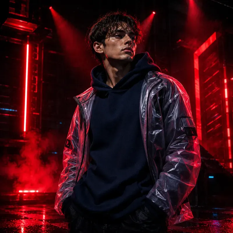 Cyberpunk Neon Apparel Model Mockups