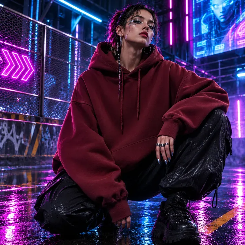 Cyberpunk Neon Apparel Model Mockups