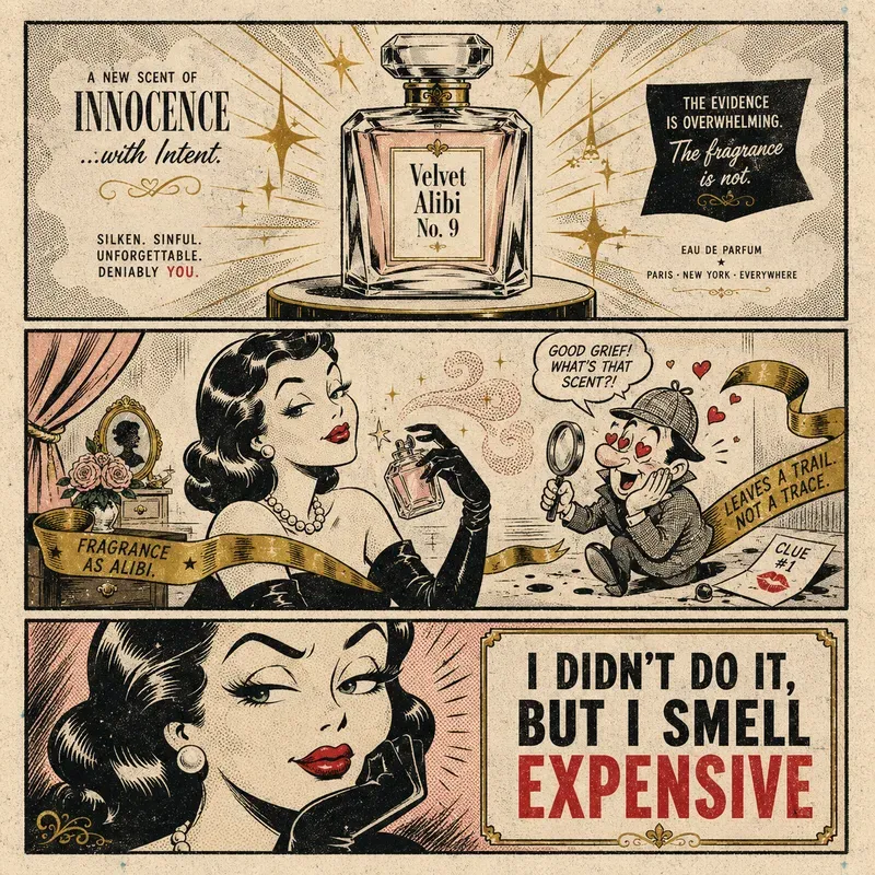 Luxury Comic Perfume Meme Ads