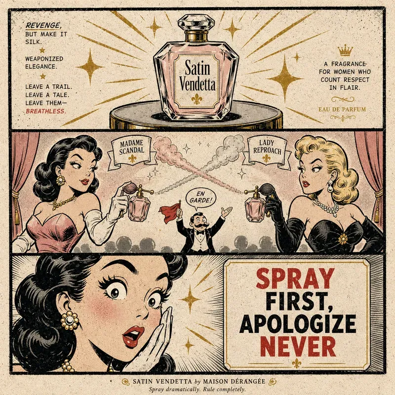 Luxury Comic Perfume Meme Ads