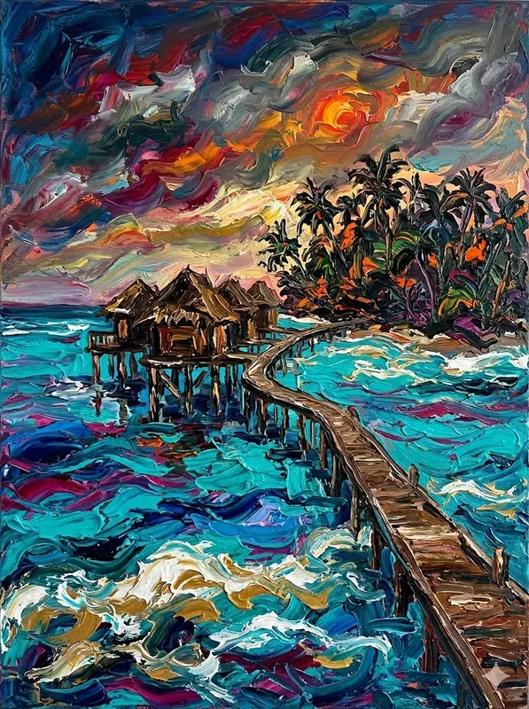 Impasto Dreamscape Travel Posters