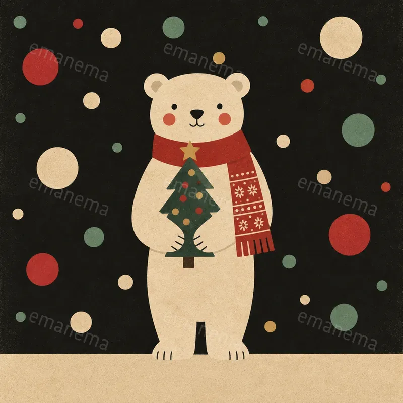 Flat Nordic Folk Christmas Illustrations