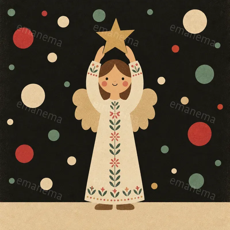 Flat Nordic Folk Christmas Illustrations