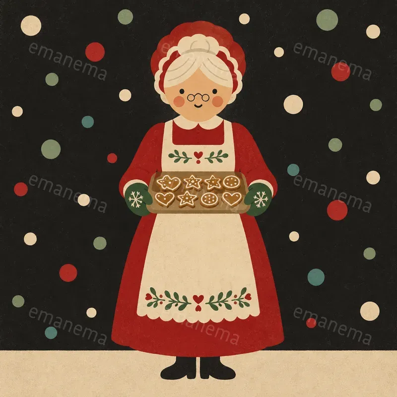 Flat Nordic Folk Christmas Illustrations