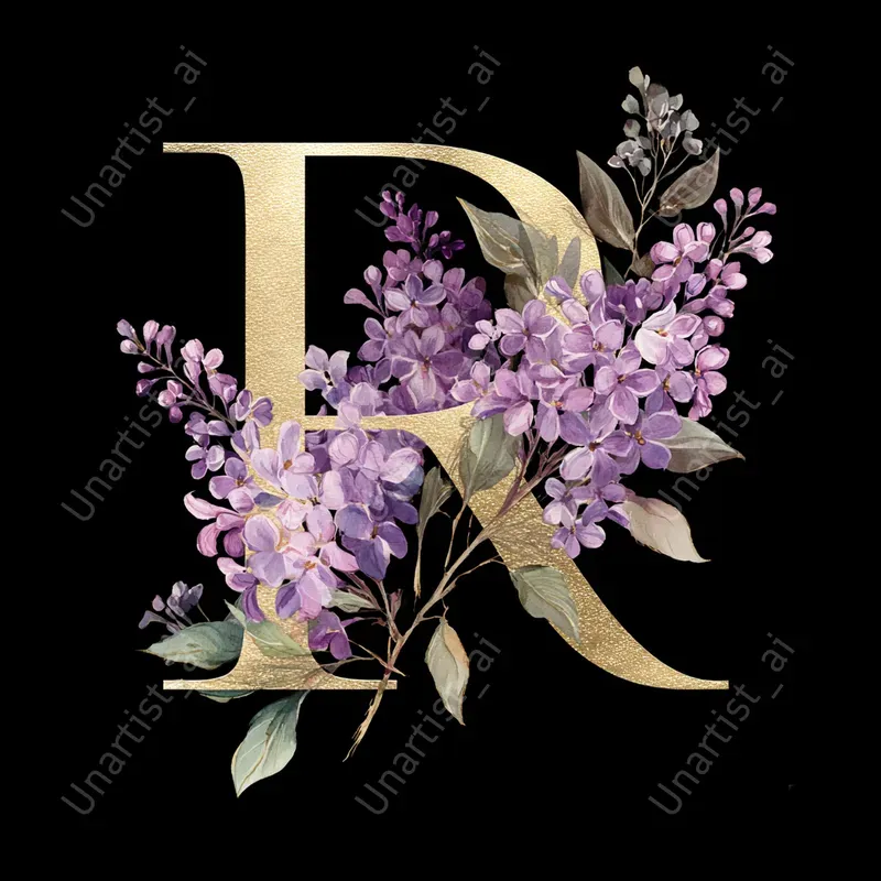 Elegant Floral Monogram Logos