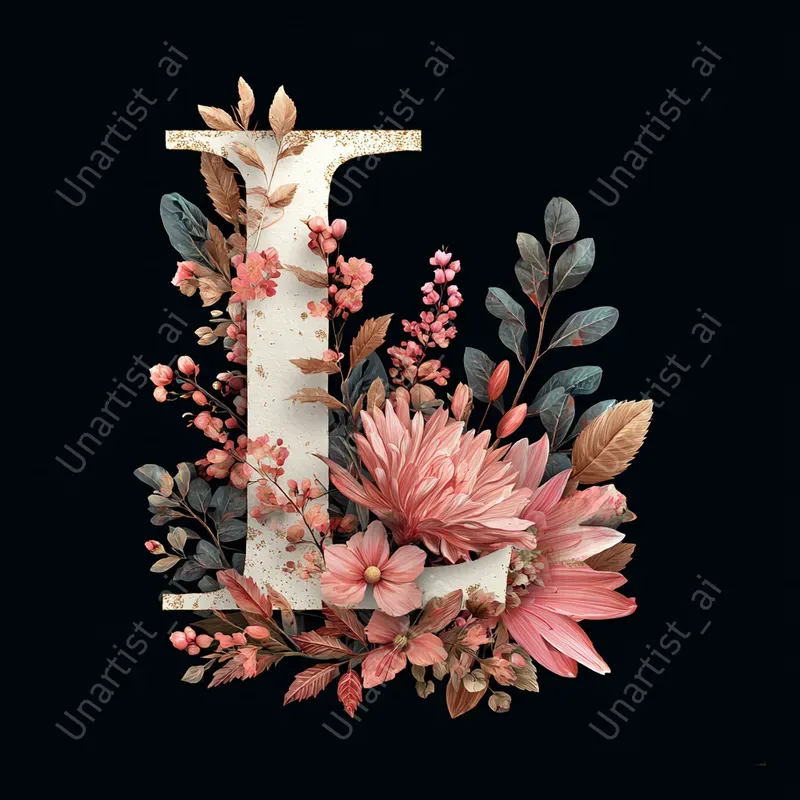 Elegant Floral Monogram Logos