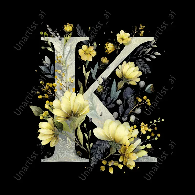 Elegant Floral Monogram Logos
