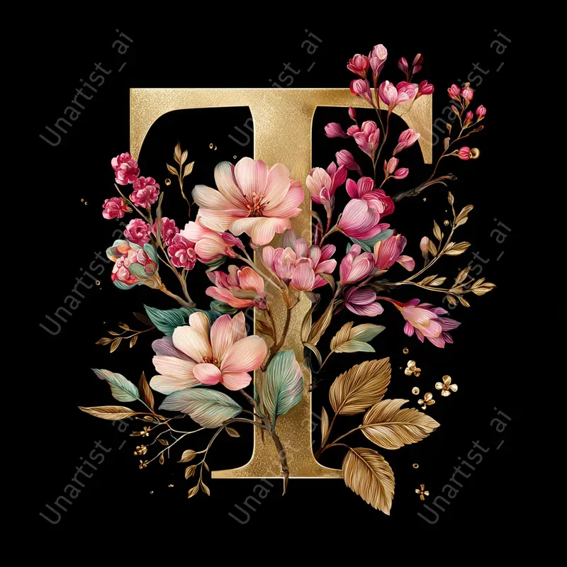 Elegant Floral Monogram Logos