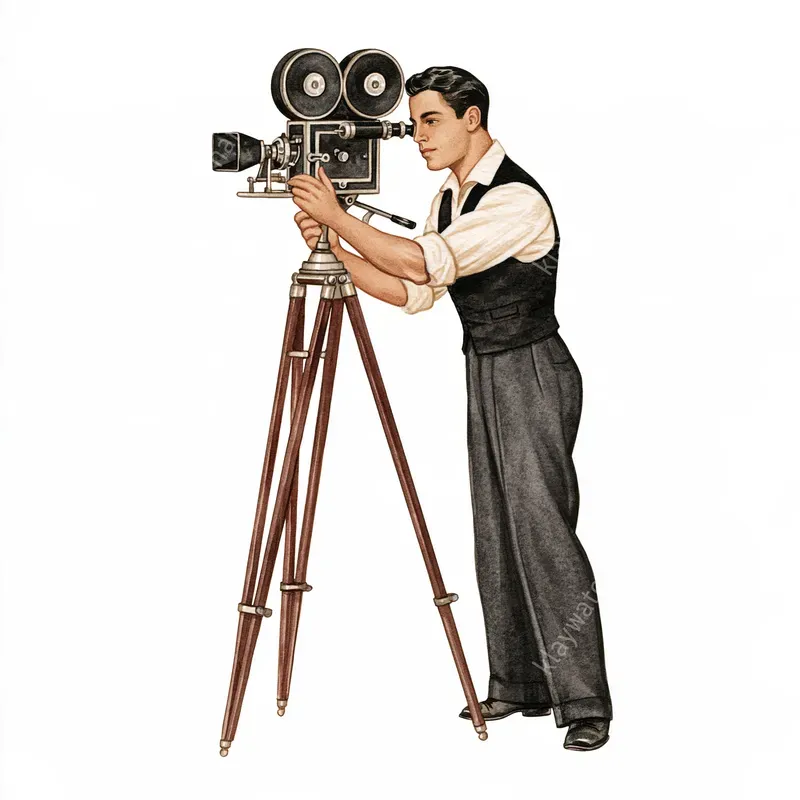 Old Hollywood Watercolor Clipart