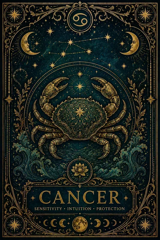 Celestial Tarot Card Zodiac Posters