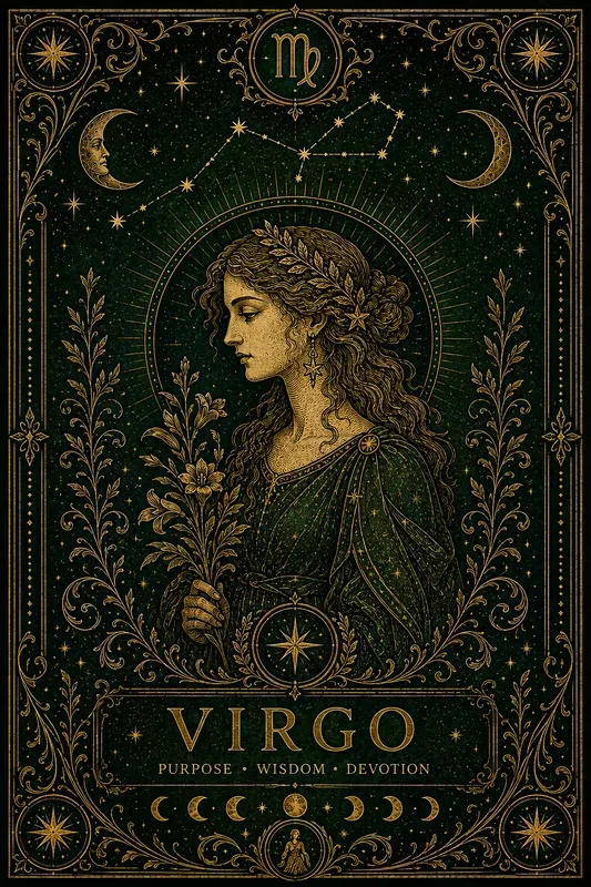 Celestial Tarot Card Zodiac Posters