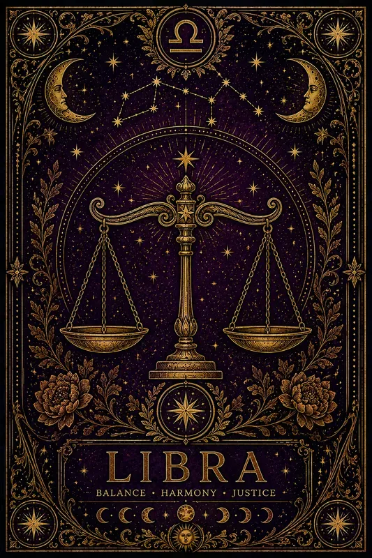 Celestial Tarot Card Zodiac Posters