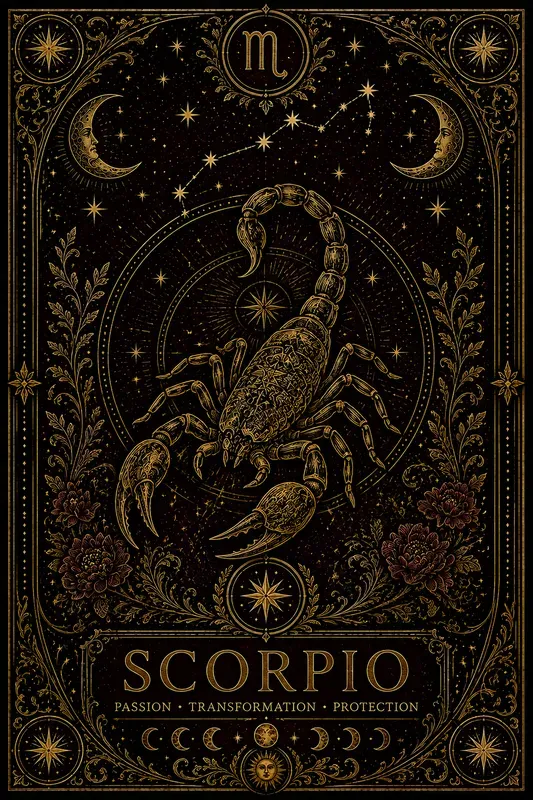 Celestial Tarot Card Zodiac Posters