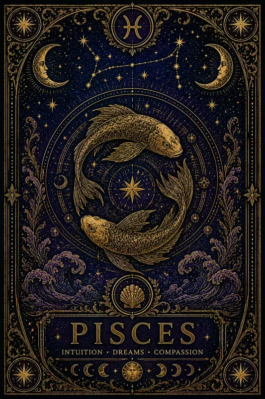 Celestial Tarot Card Zodiac Posters