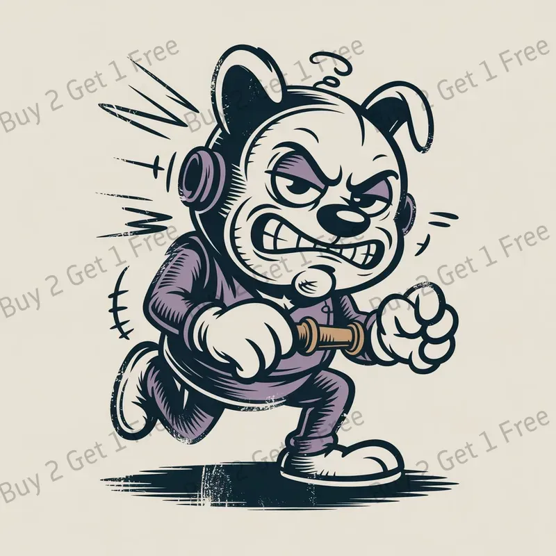 Retro Distressed Cartoon Mascot Vectors