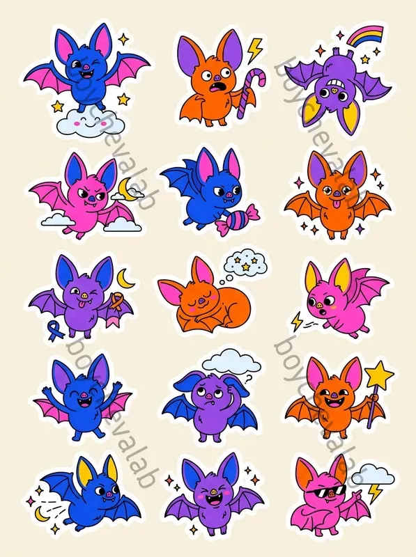 Weird Cute Halloween Sticker Sheets