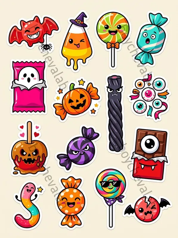 Weird Cute Halloween Sticker Sheets