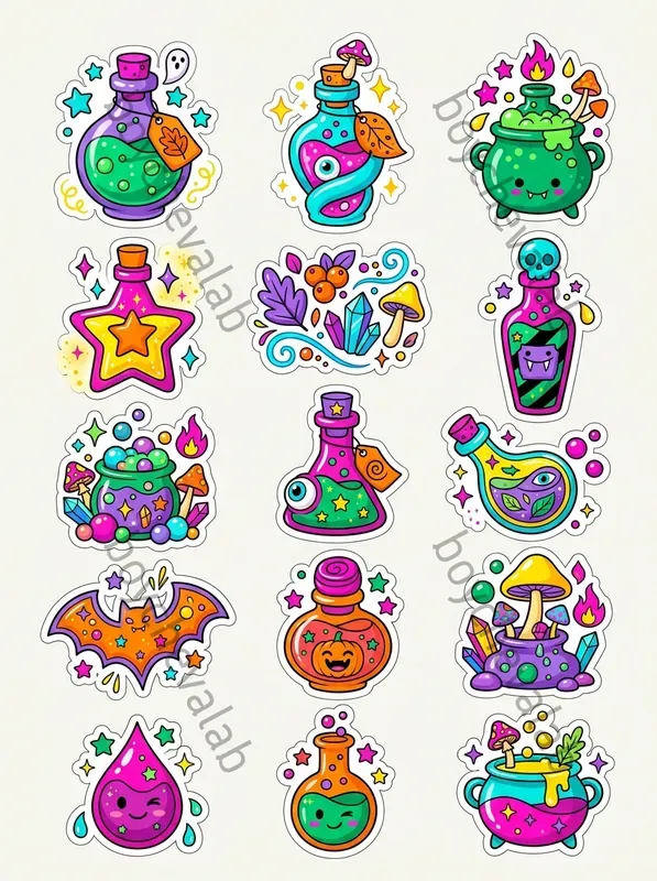 Weird Cute Halloween Sticker Sheets