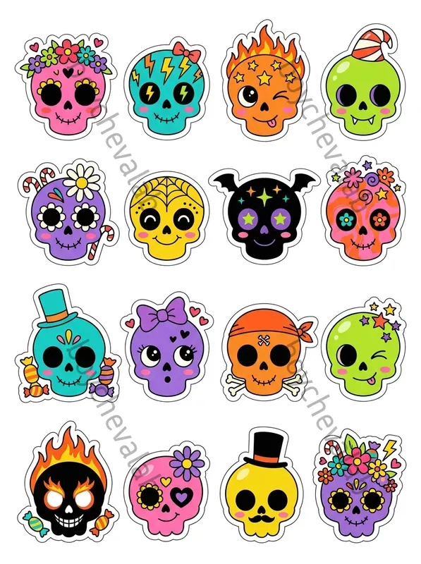 Weird Cute Halloween Sticker Sheets