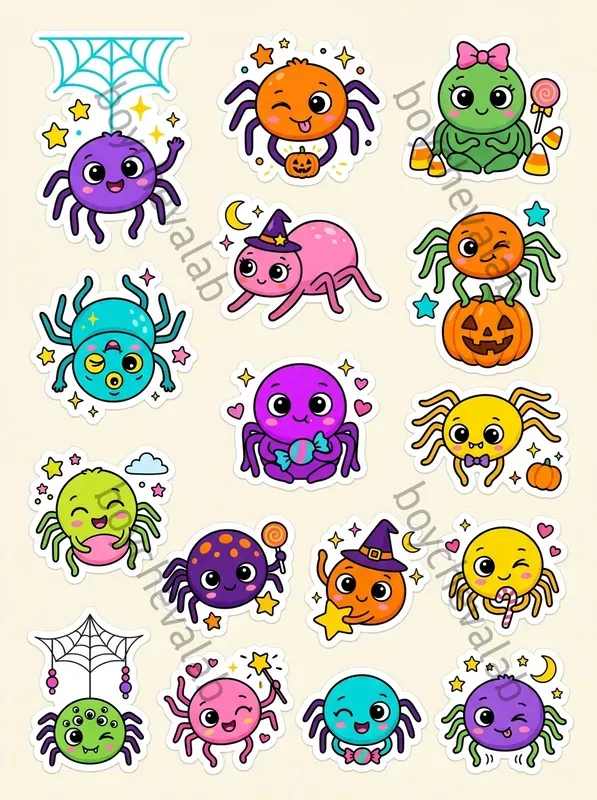 Weird Cute Halloween Sticker Sheets