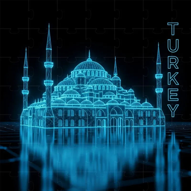 Neon World Landmarks Reimagined