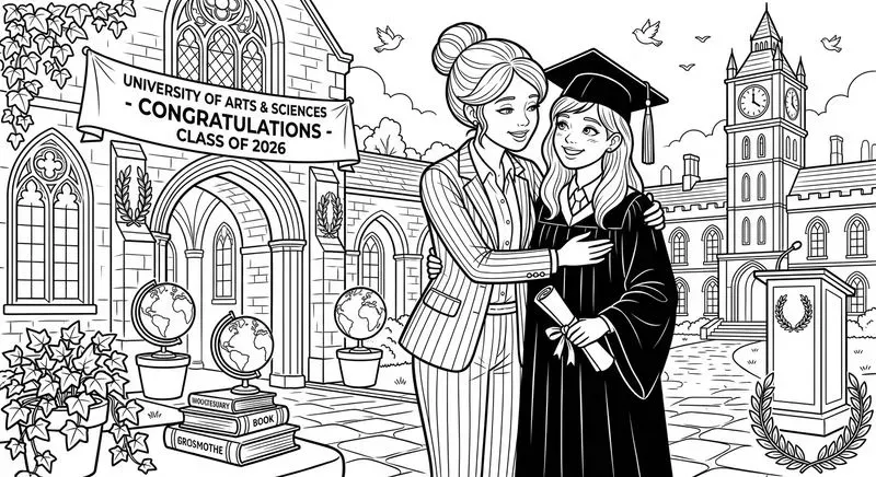 Mothers' Love In Heartwarming Line Art