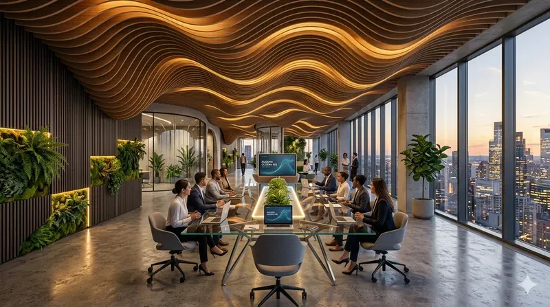 Futuristic Meeting Studio Concept Art