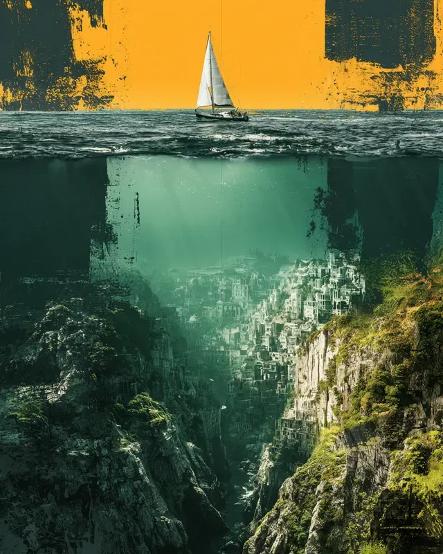 Orange Teal Editorial Collages
