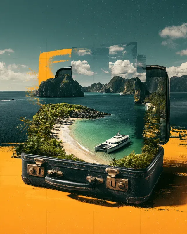 Orange Teal Editorial Collages