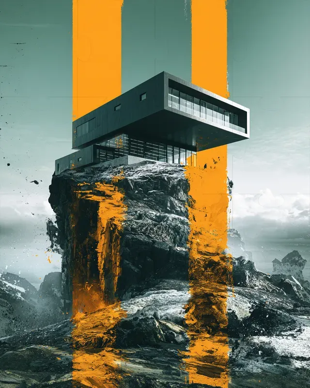 Orange Teal Editorial Collages