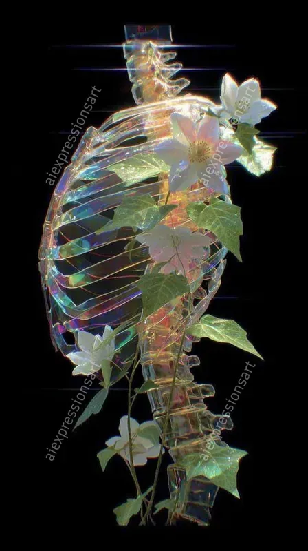 Crystalline Holographic Anatomy Art