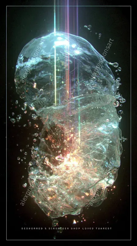Crystalline Holographic Anatomy Art