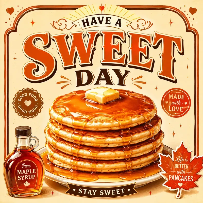 Morning Food Greeting Posters