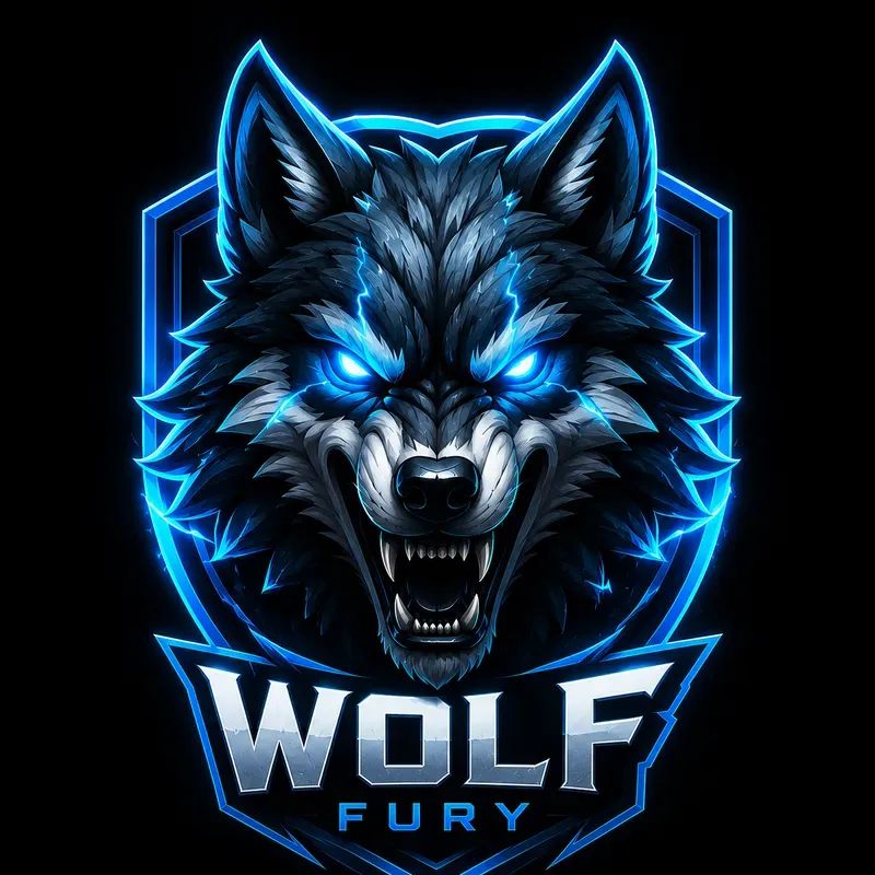 3D Neon Gaming Mascot Logo Generator