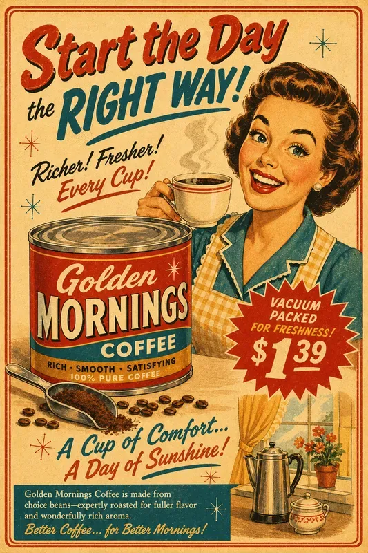 Vintage 1950s Advertising Poster Generator