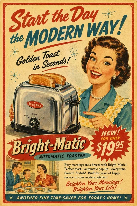Vintage 1950s Advertising Poster Generator