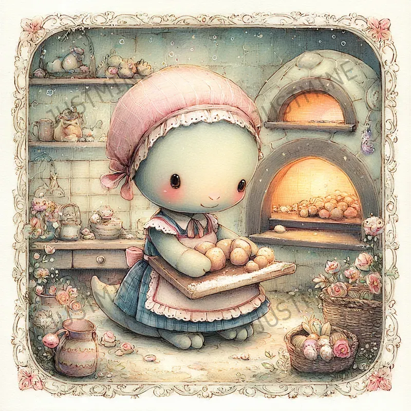 Vintage Bakery Ocean Clipart