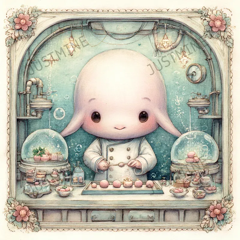 Vintage Bakery Ocean Clipart