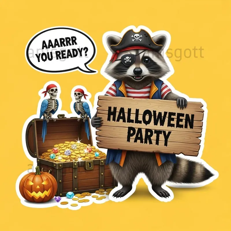 Spooky Animal Portraits Hanging Signs