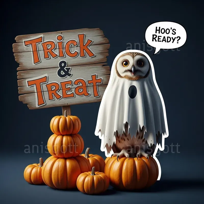 Spooky Animal Portraits Hanging Signs