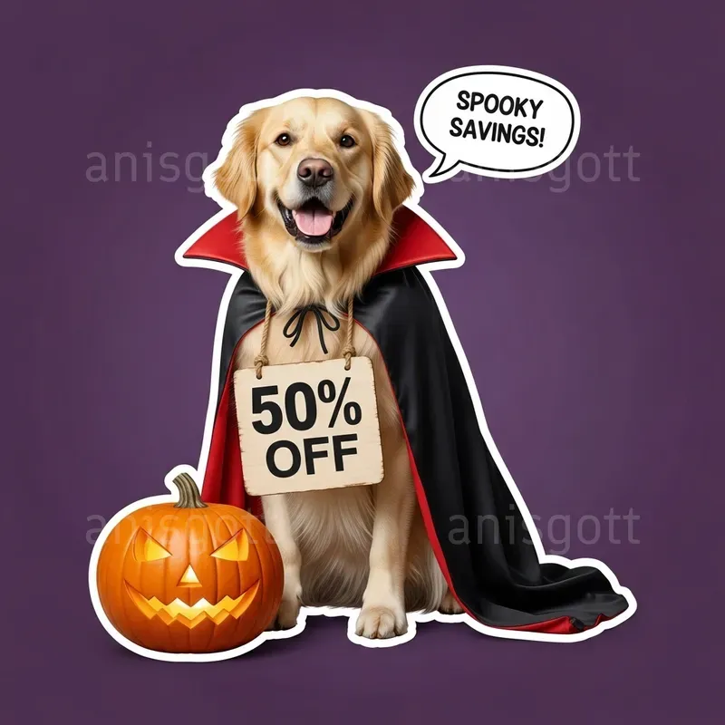 Spooky Animal Portraits Hanging Signs