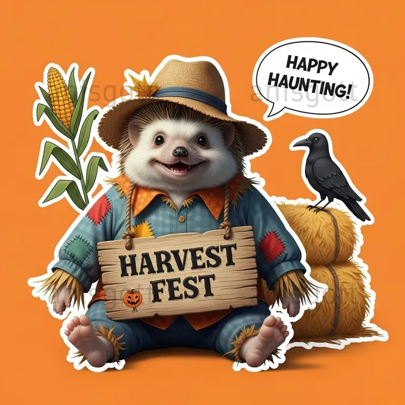 Spooky Animal Portraits Hanging Signs
