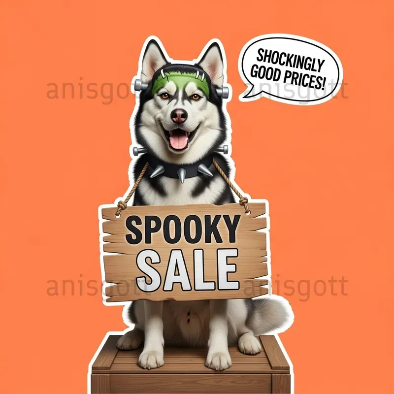 Spooky Animal Portraits Hanging Signs