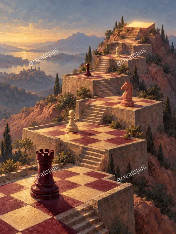 Surreal Chess Dreamscape Art Prints