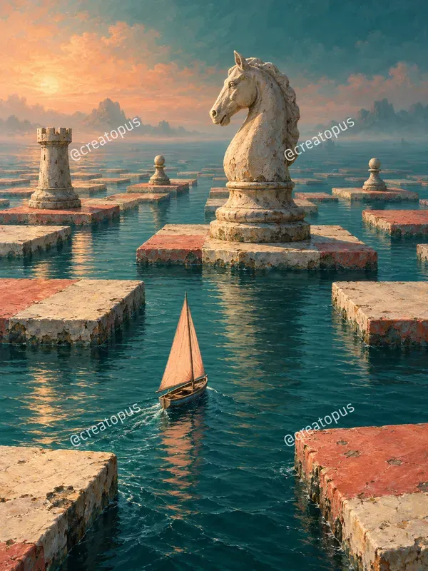 Surreal Chess Dreamscape Art Prints
