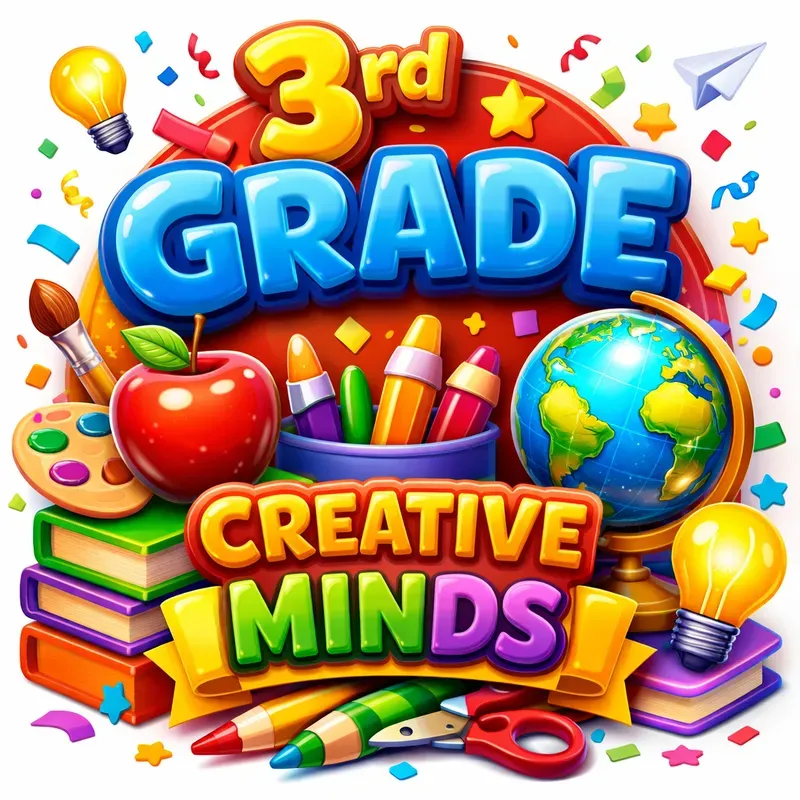 3D Glossy School Grade Art Collections