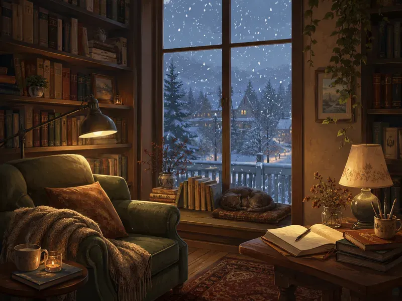 Cozy Lofi Room Illustrations