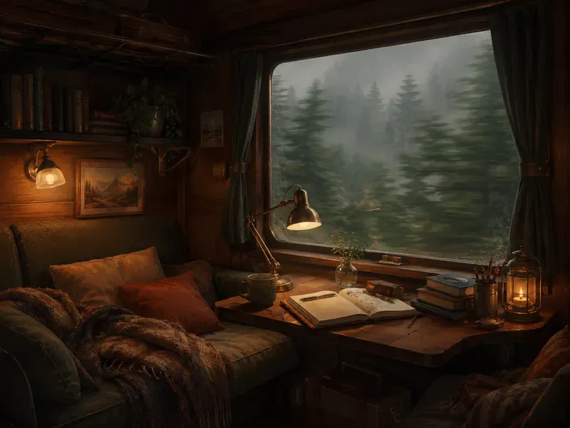 Cozy Lofi Room Illustrations